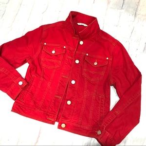Excellent! Cabi red denim jacket size small